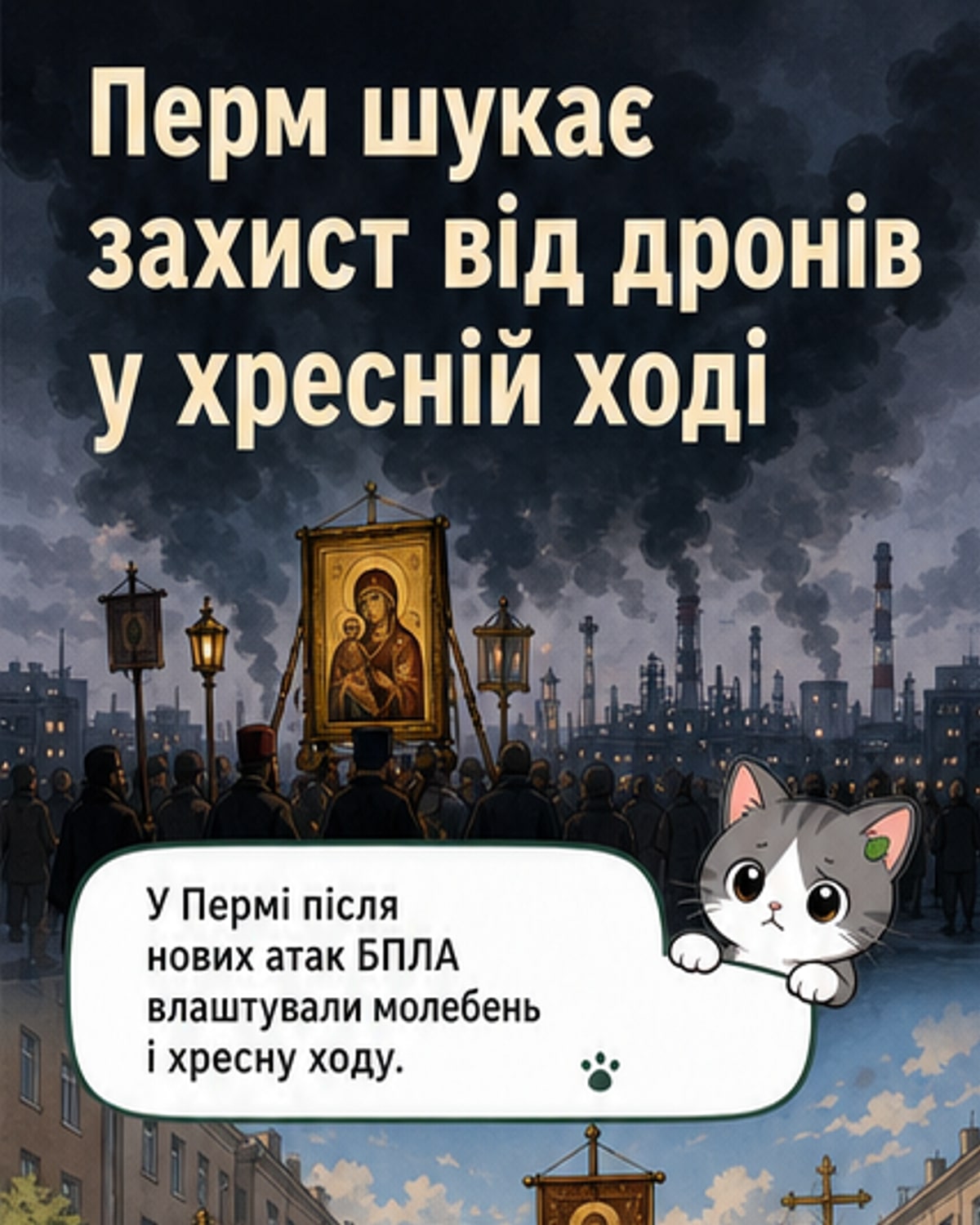 У Пермі провели хресну ходу від БПЛА