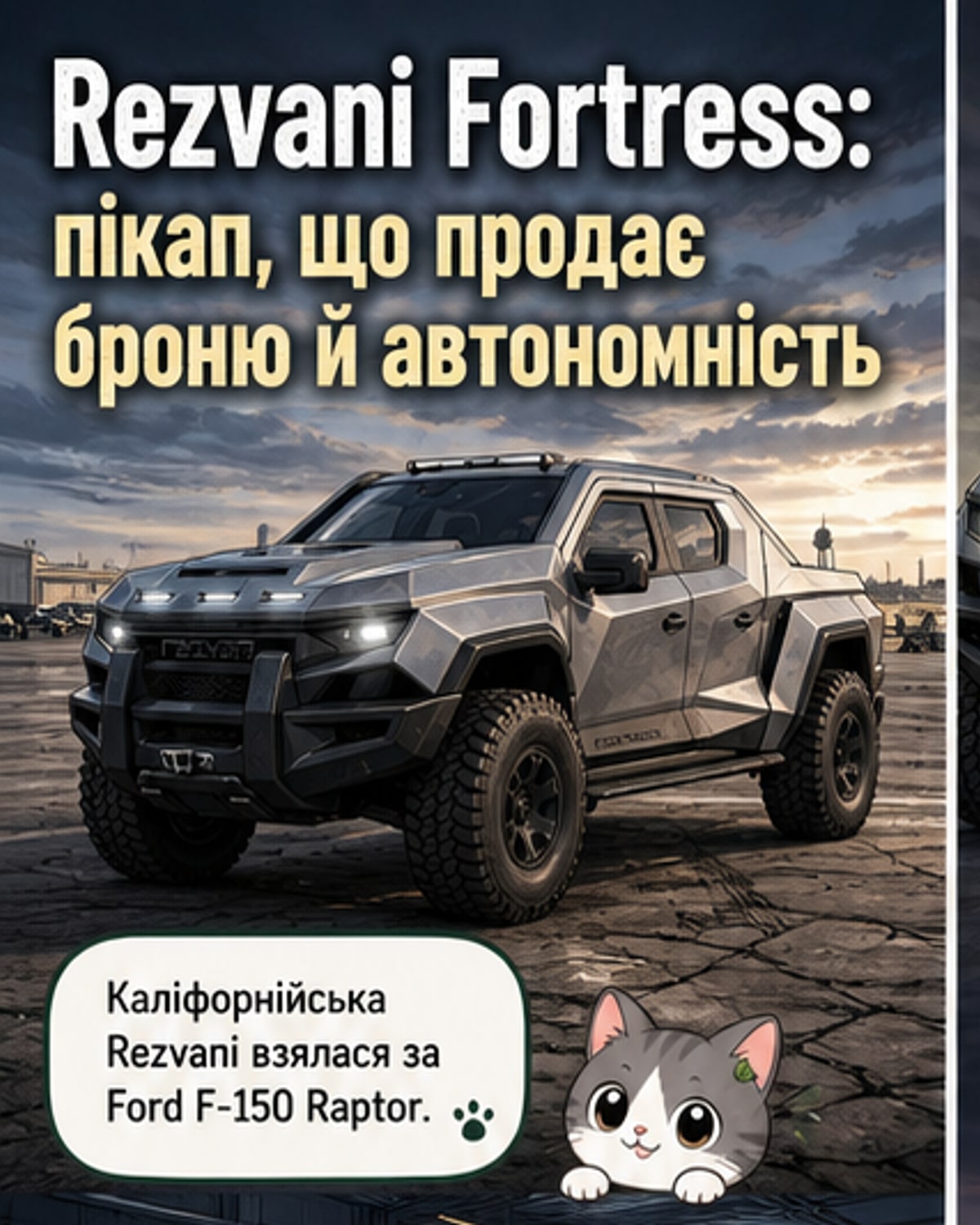 Rezvani випустив броньований пікап за $285 тис.