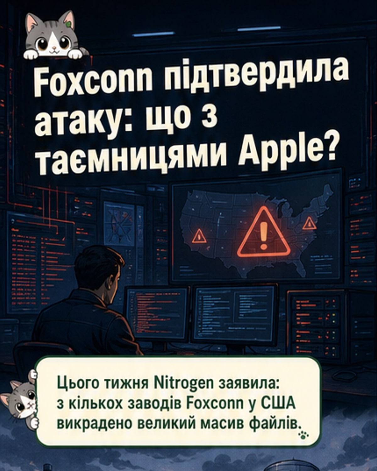 Foxconn підтвердила масштабну кібератаку