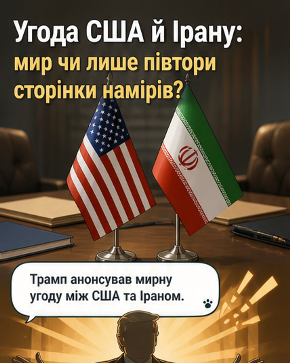 Мирна угода з Іраном — насправді короткий меморандум
