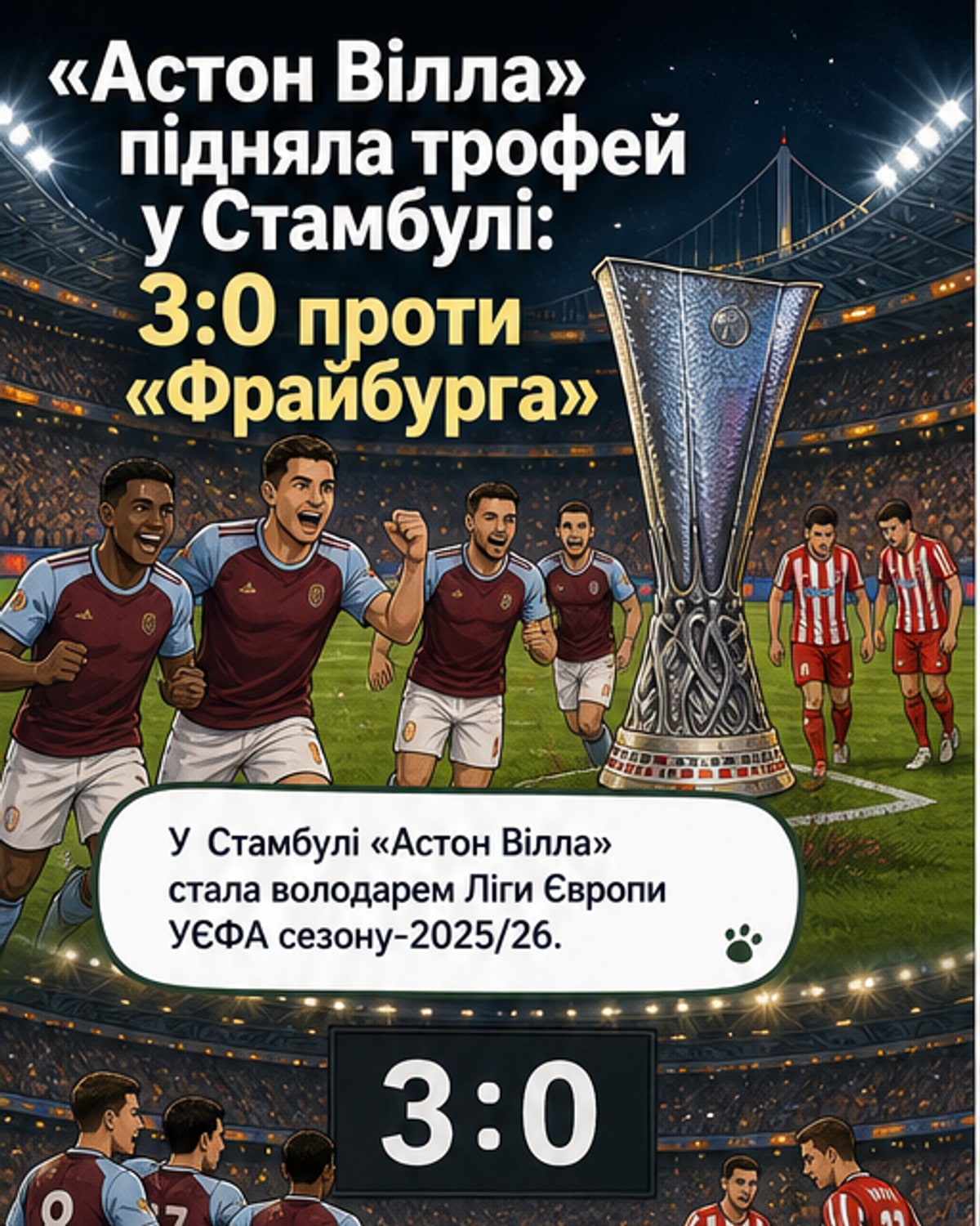 «Астон Вілла» виграла Лігу Європи