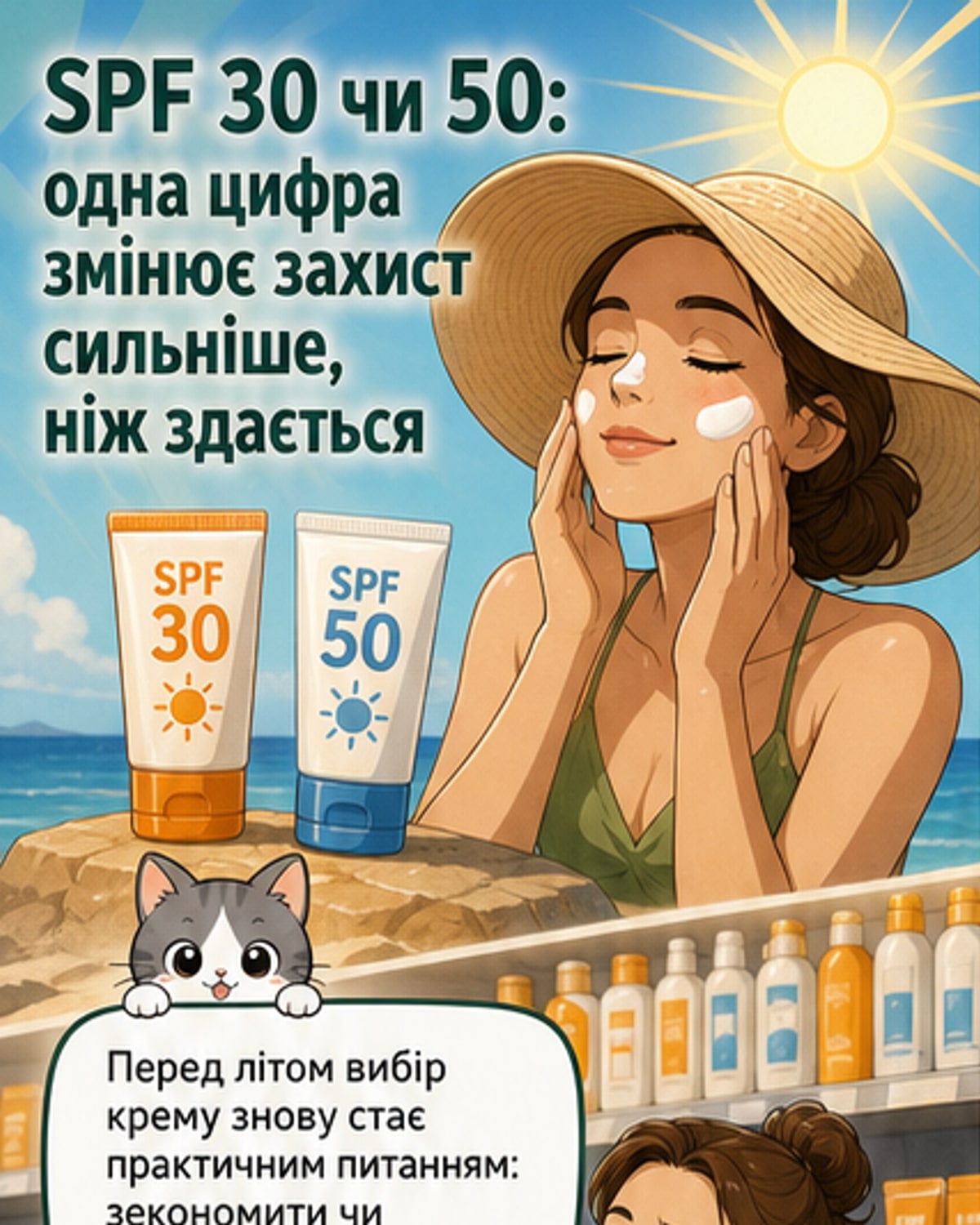 SPF 50 краще за 30? Математика засмаги