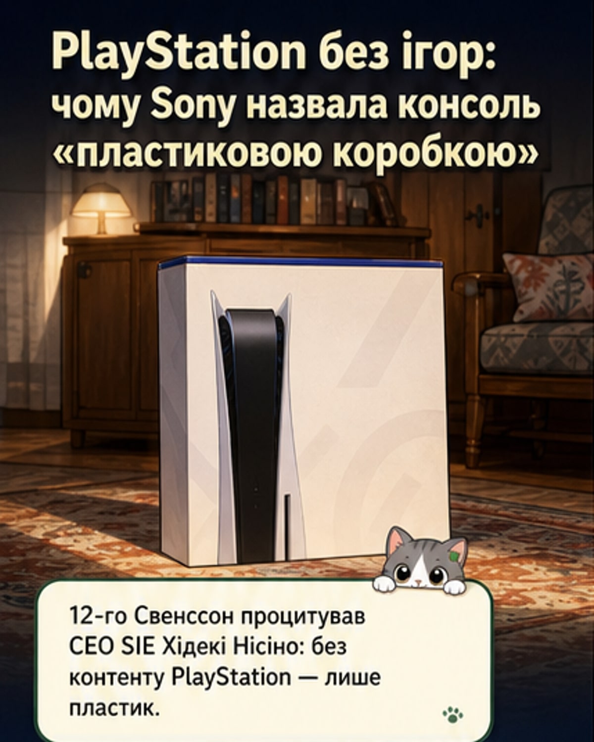 Без ігор PlayStation — просто коробка