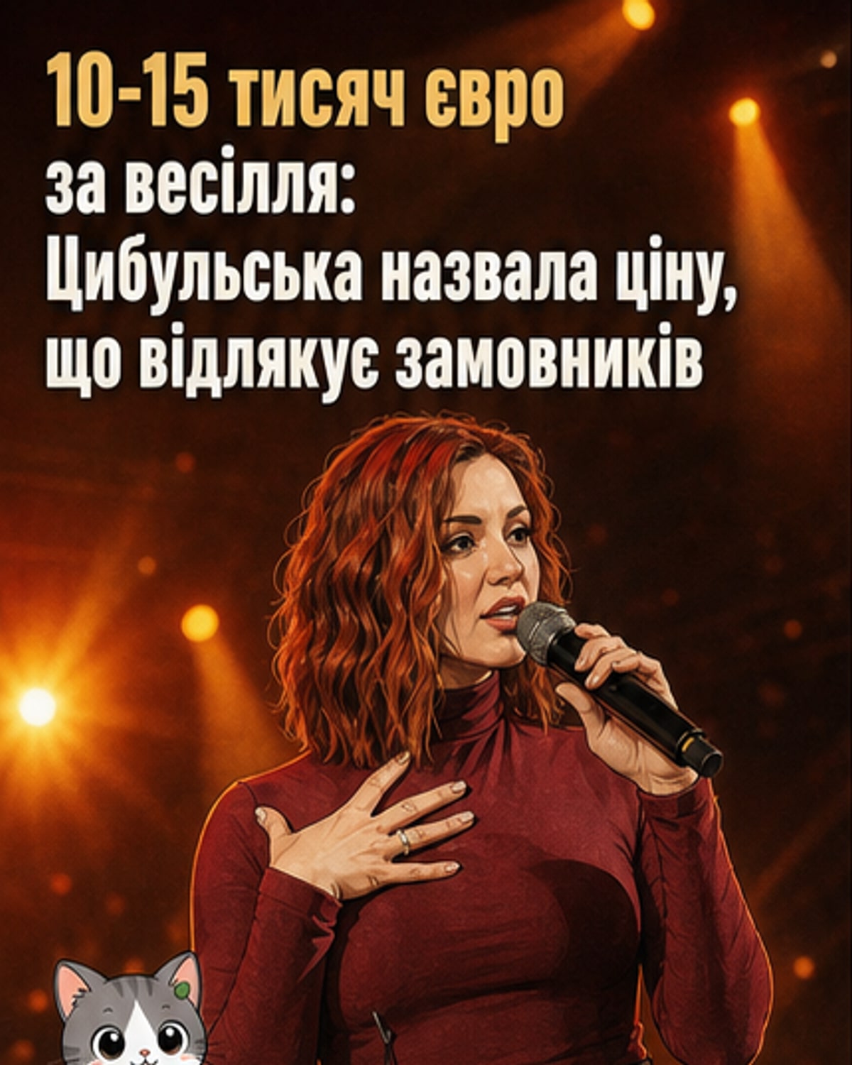 Оля Цибульська назвала ціну за ведення весілля