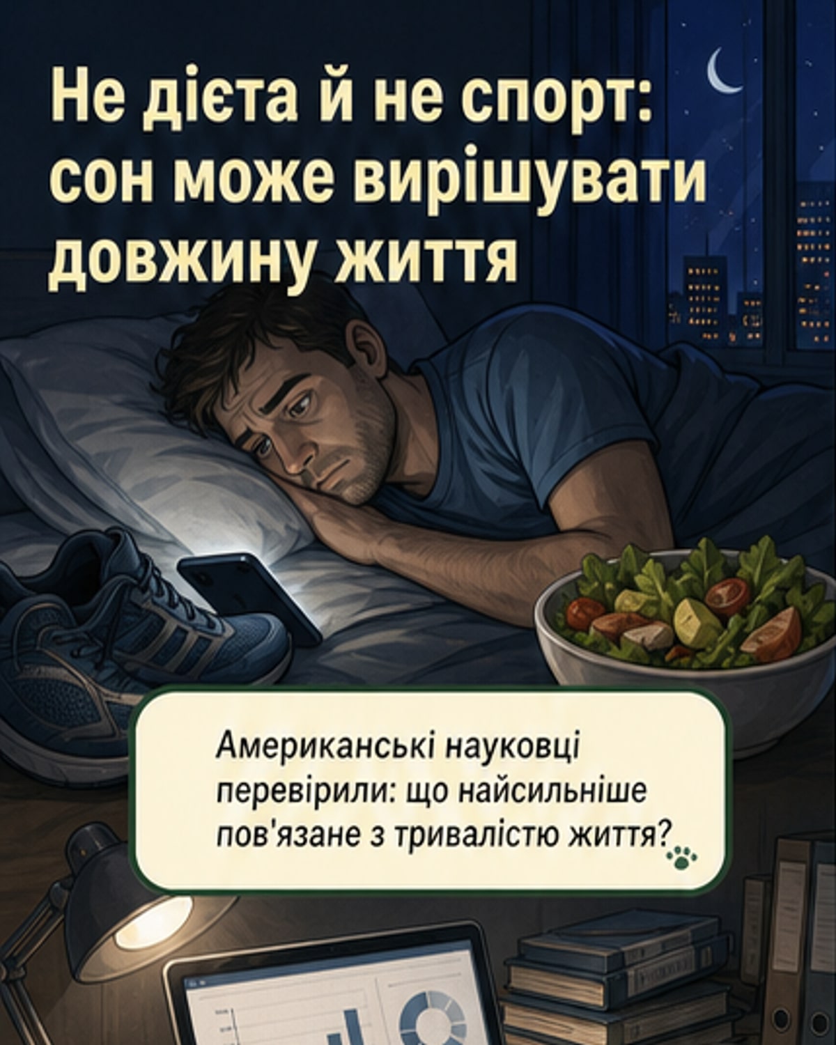 Сон важливіший за дієту та спорт