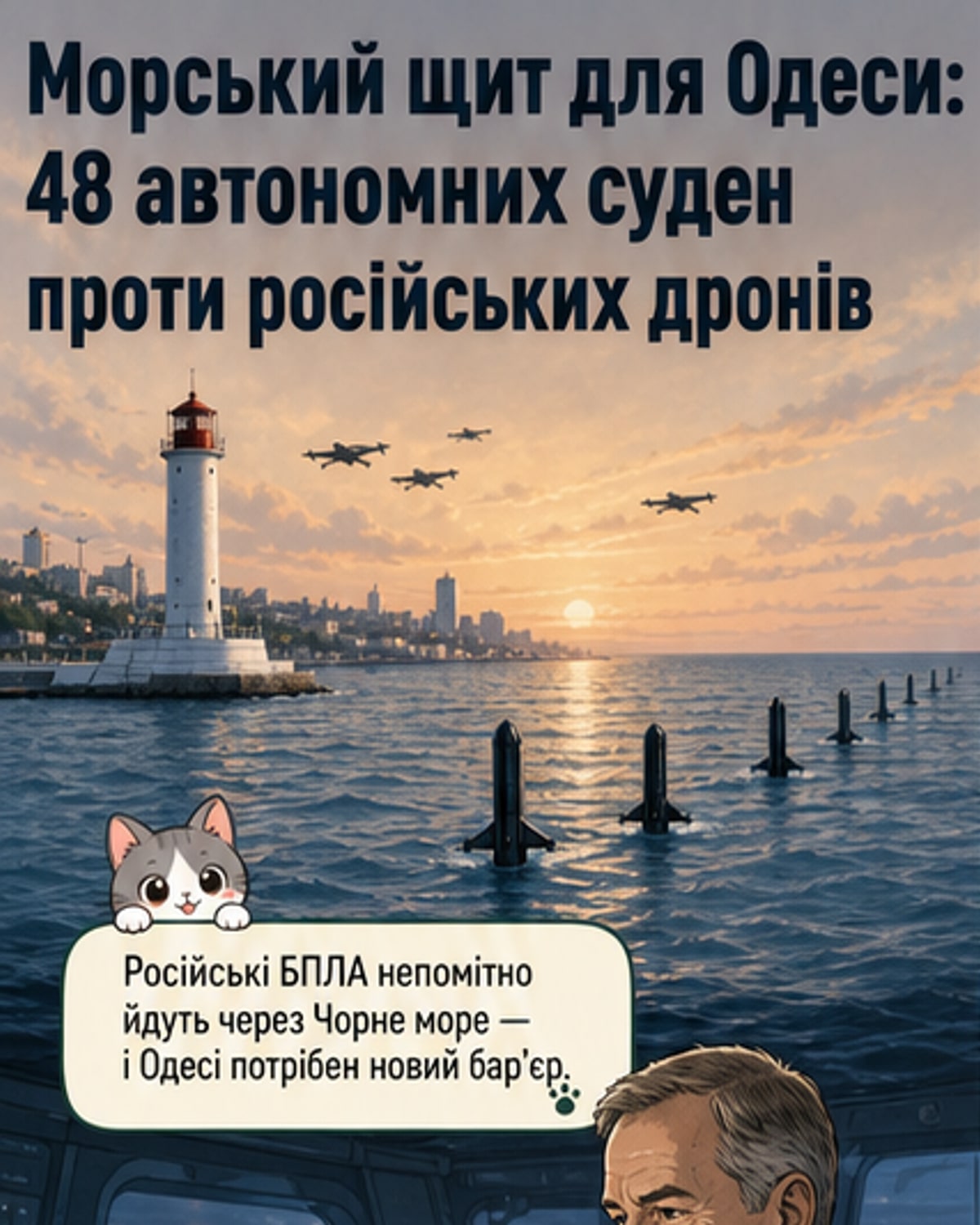 Морський щит для Одеси з морських дронів