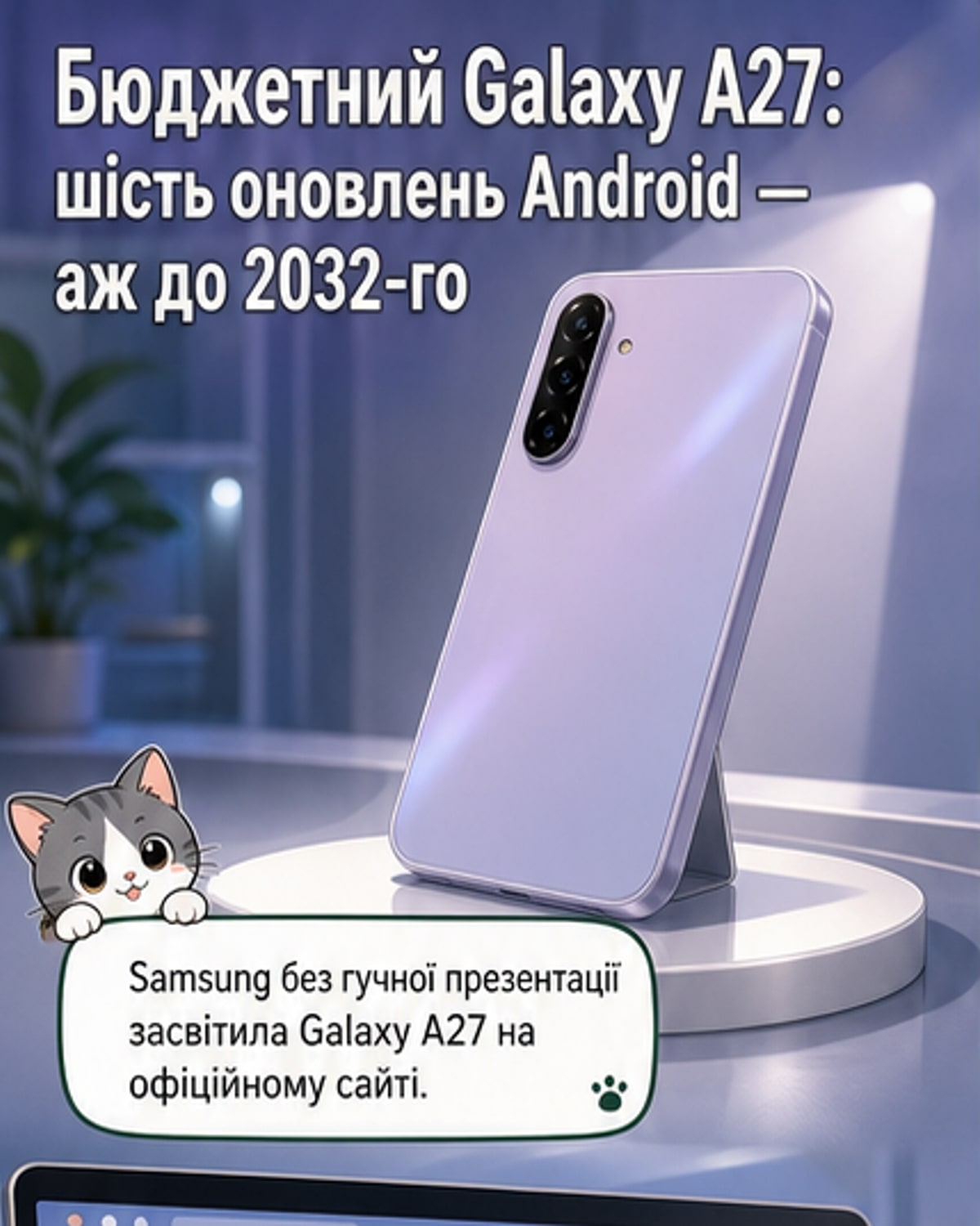 Samsung A27: оновлення до 2032 року