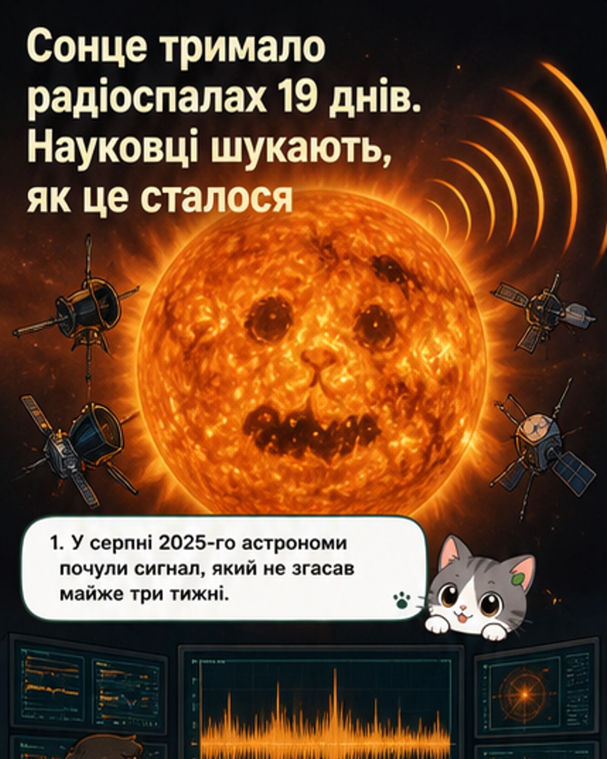 Сонце випромінювало сигнал 19 днів