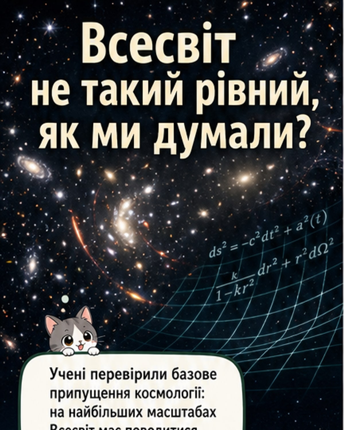 Всесвіт неоднорідний — що далі?