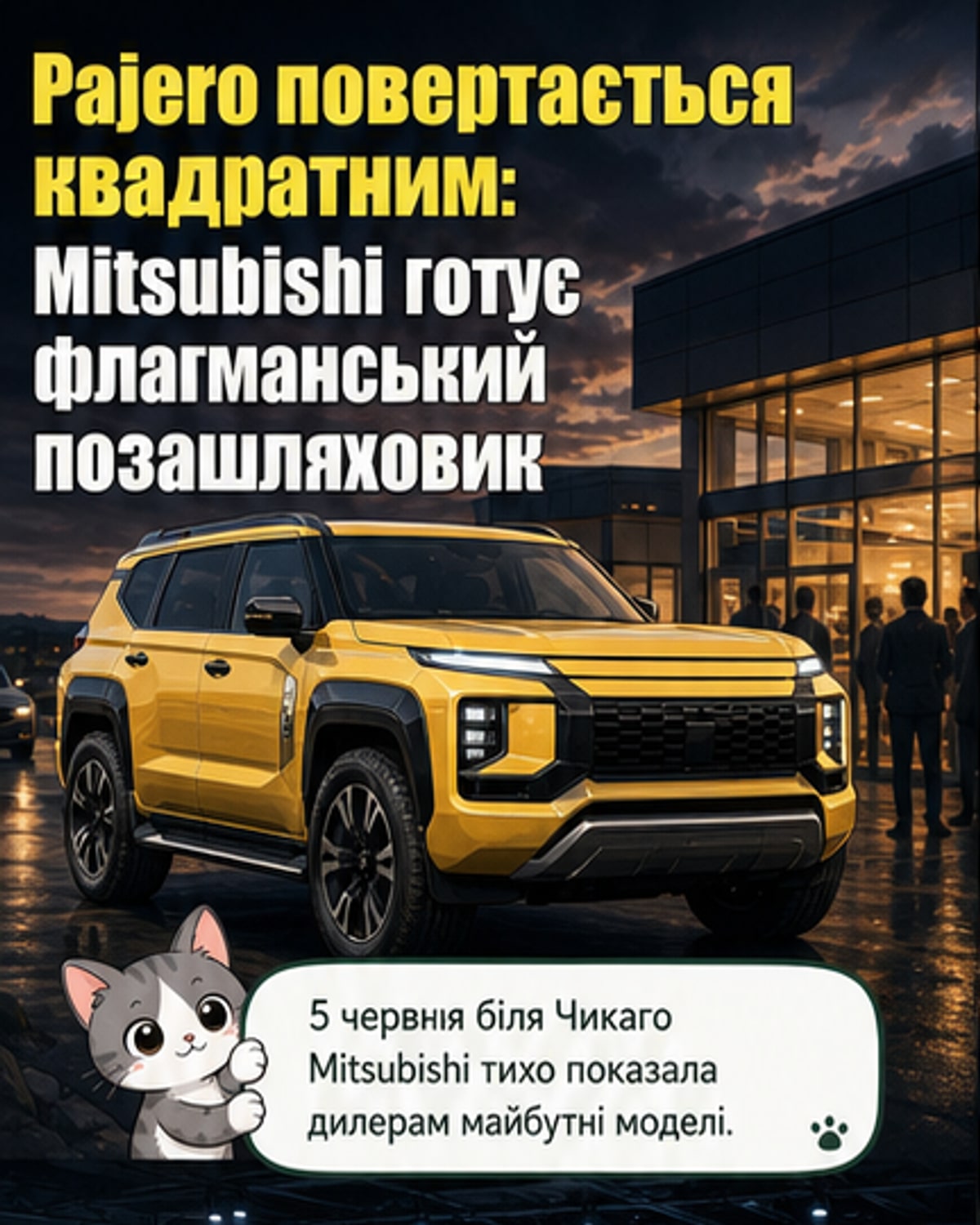 Mitsubishi оновлює Pajero з квадратним дизайном