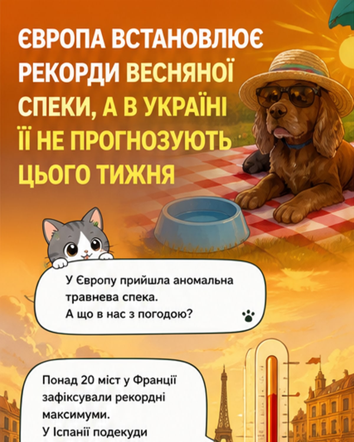 Рекордна спека охопила Європу