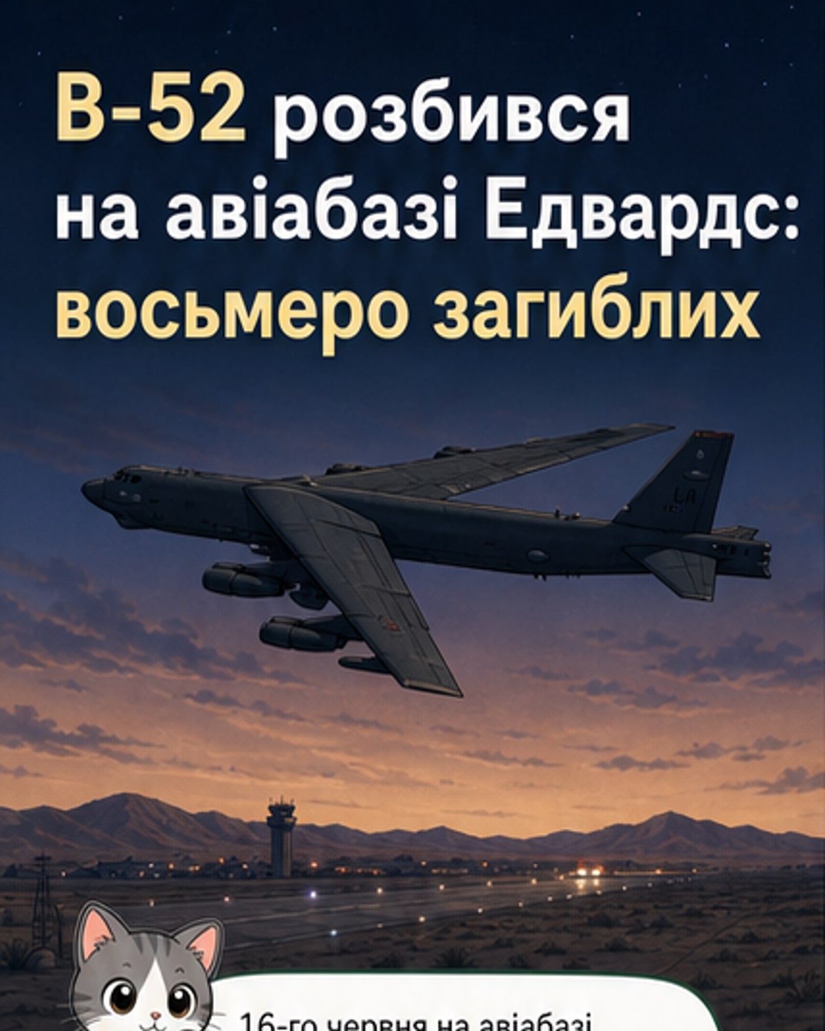 Розбився стратегічний B-52: усі загинули