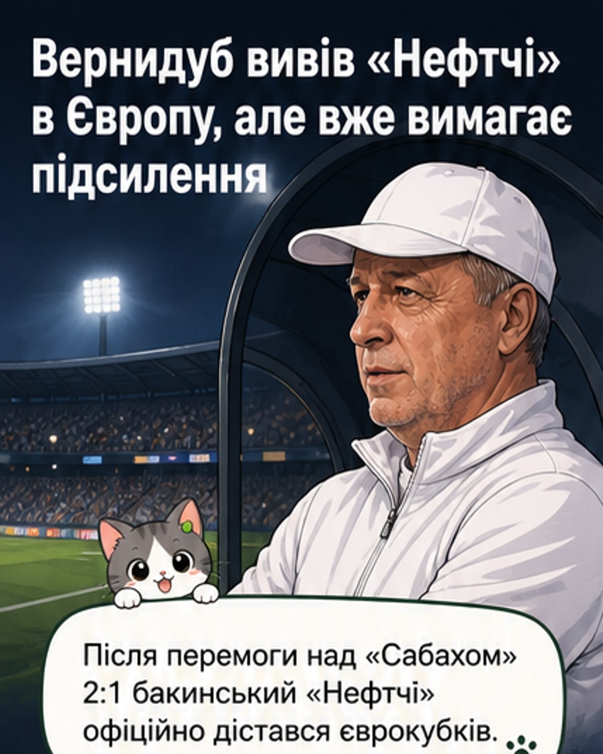 Вернидуб вимагає трансферів після виходу в Єврокубки