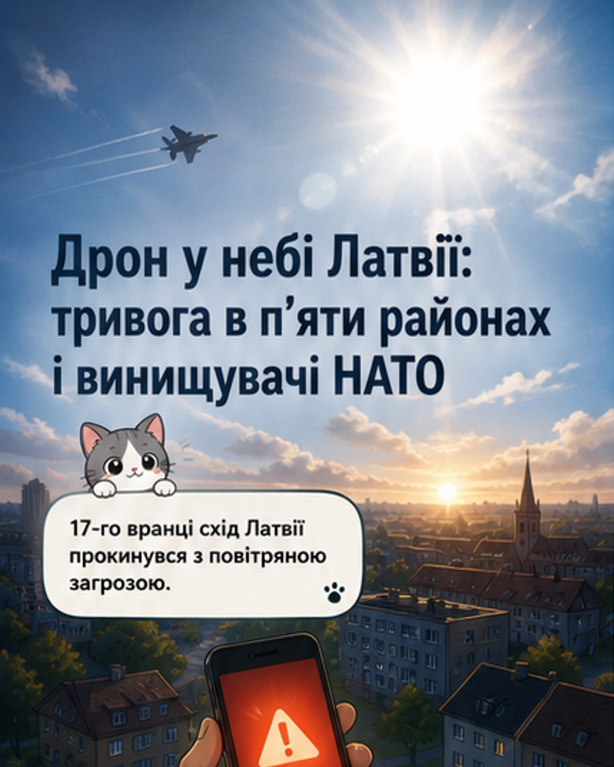 У Латвії підняли винищувачі НАТО через дрон