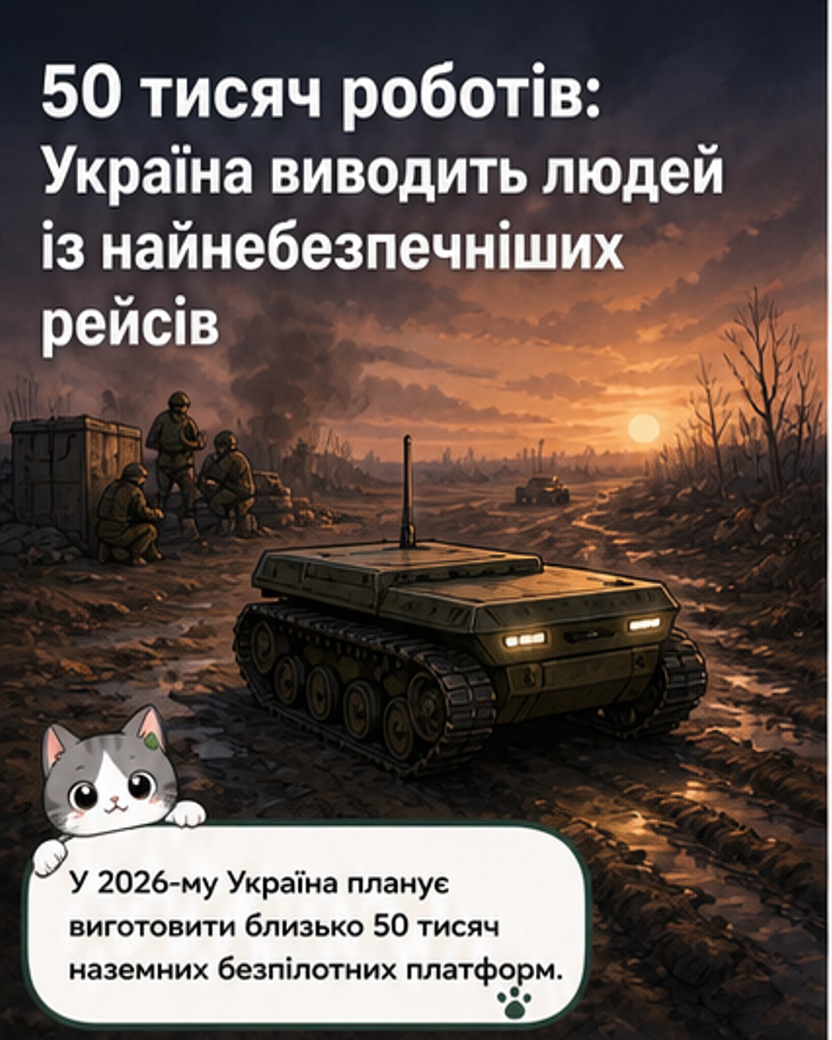 Україна виготовить 50 тисяч наземних дронів
