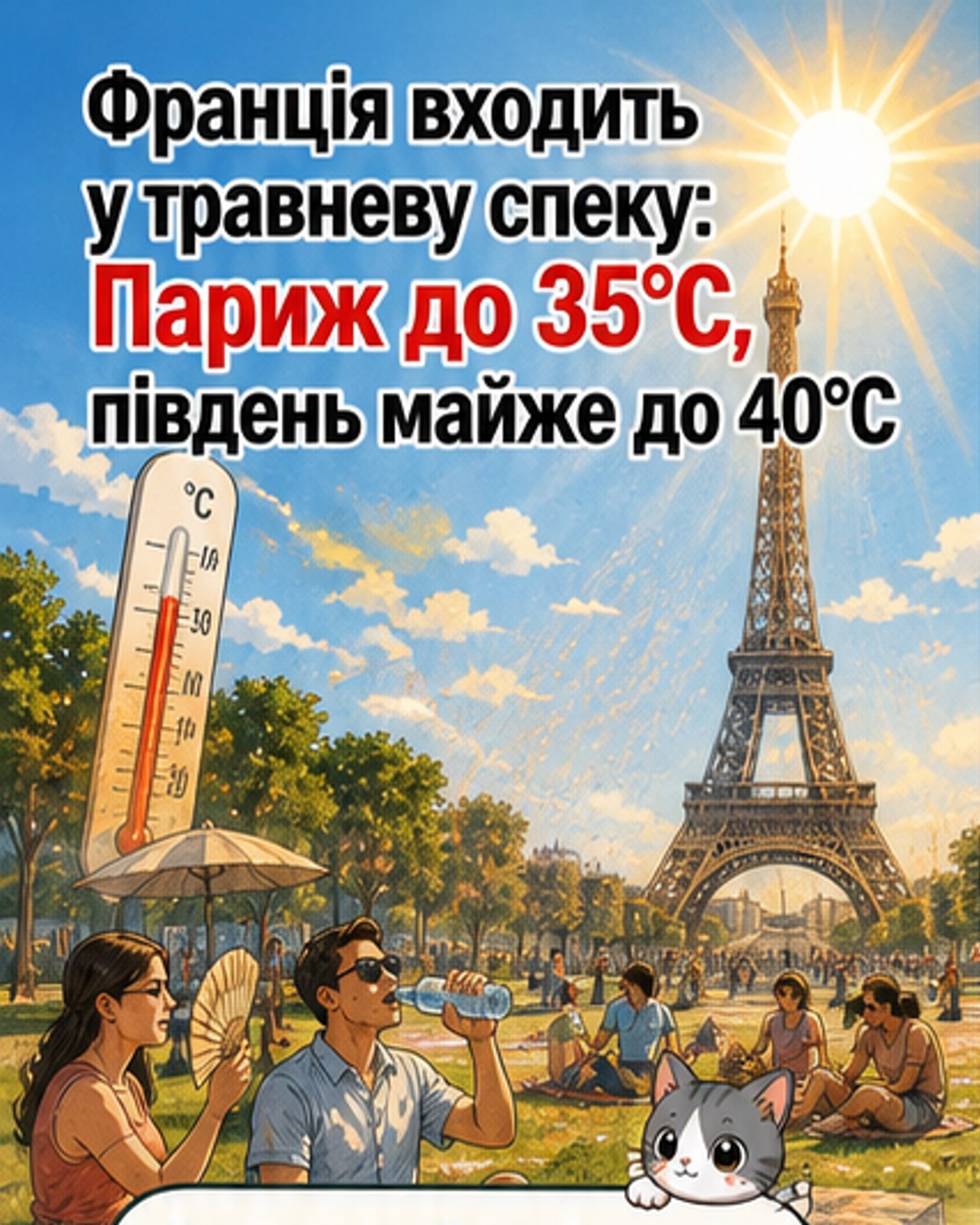 Франція напередодні спеки до 40°C