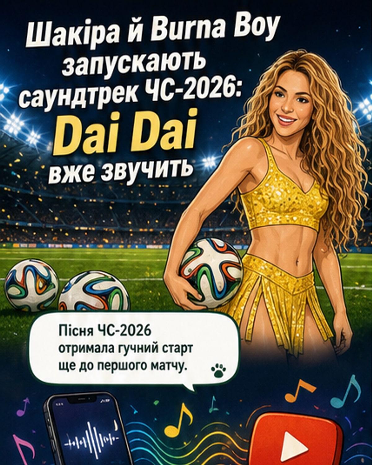 Шакіра та Burna Boy випустили гімн ЧС-2026