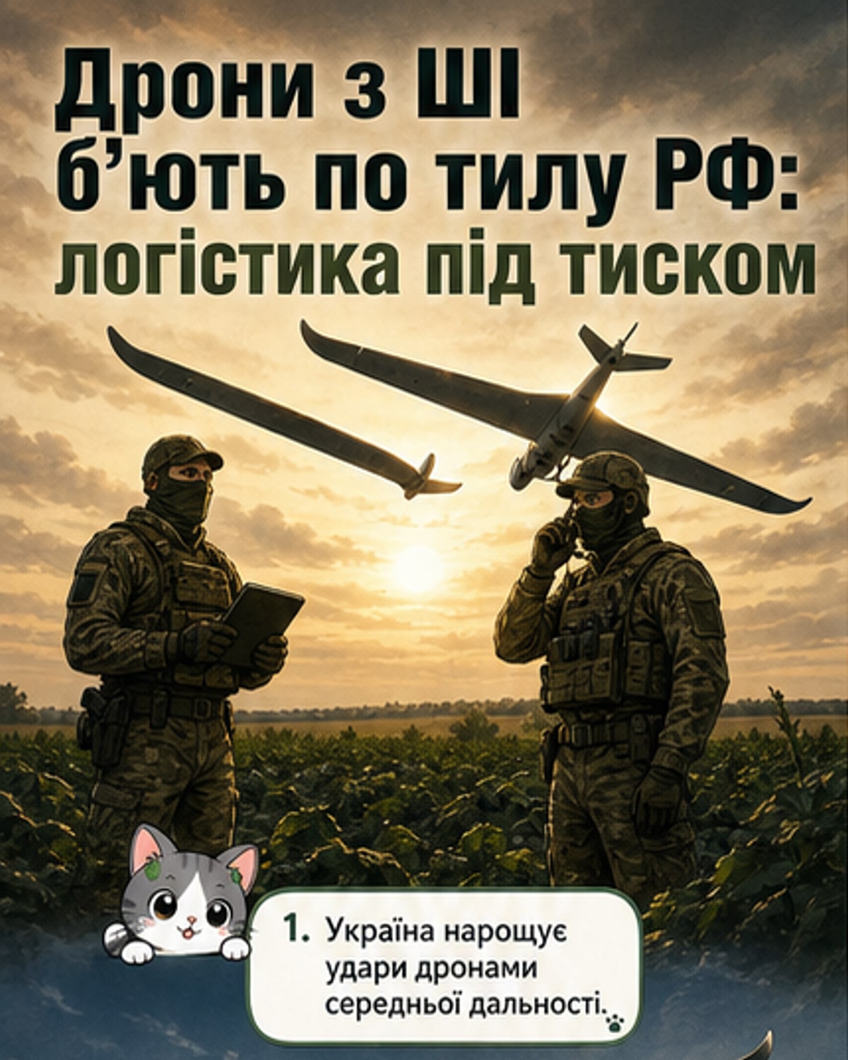 Нові дрони зі ШІ створюють логістичний локдаун
