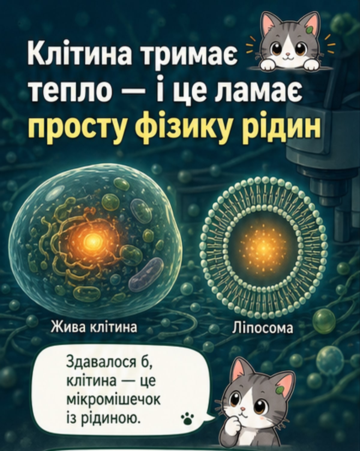 Клітини утримують тепло довше, ніж очікувалося