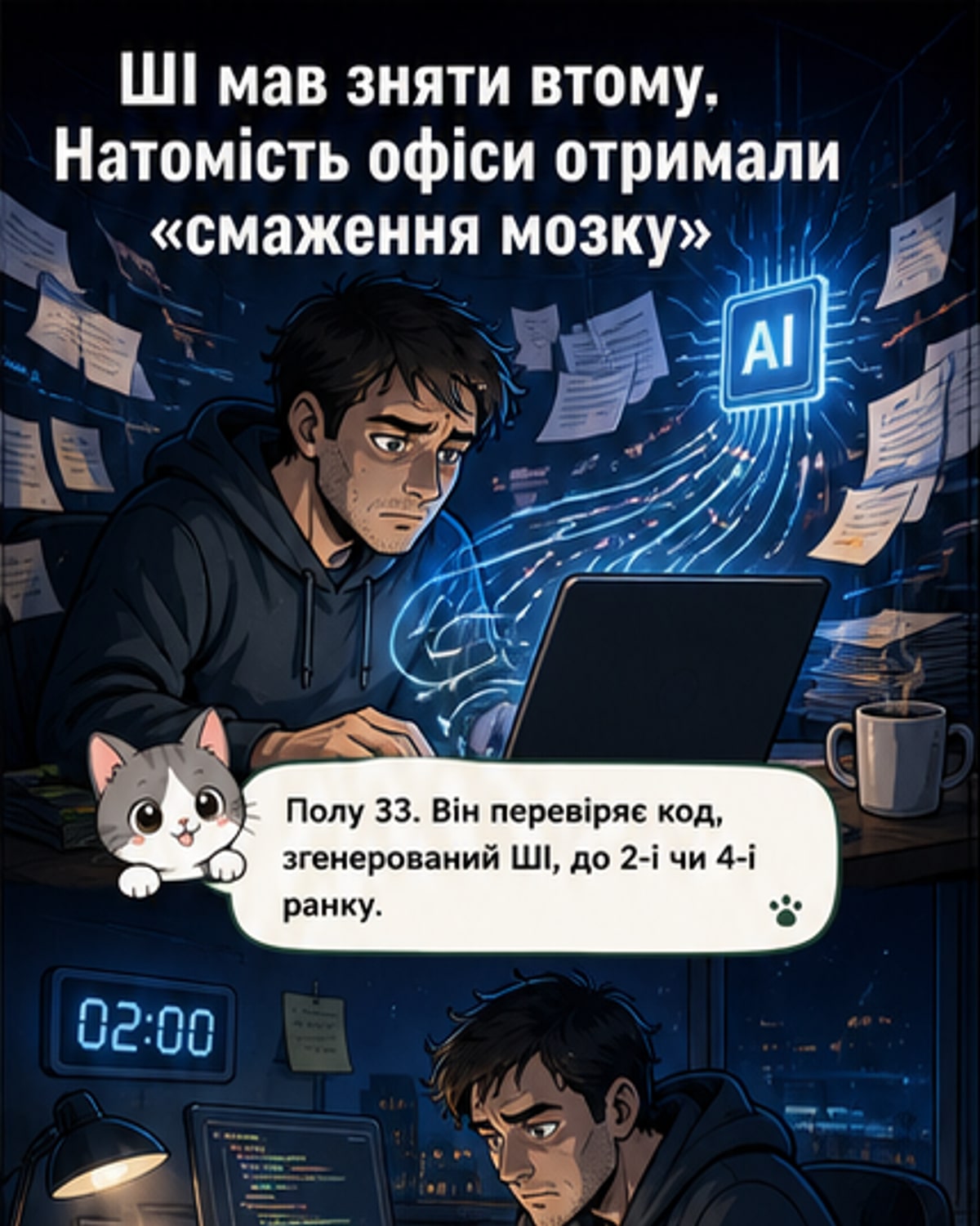 Ризик «перевантаження мозку» від ШІ на роботі