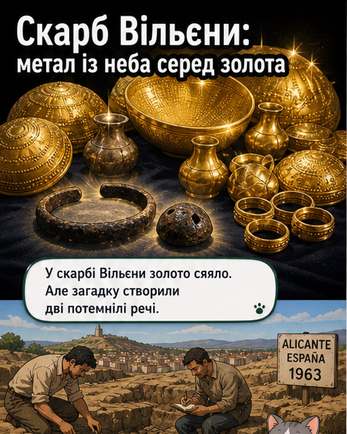 У скарбі Вільєни знайшли метал з неба
