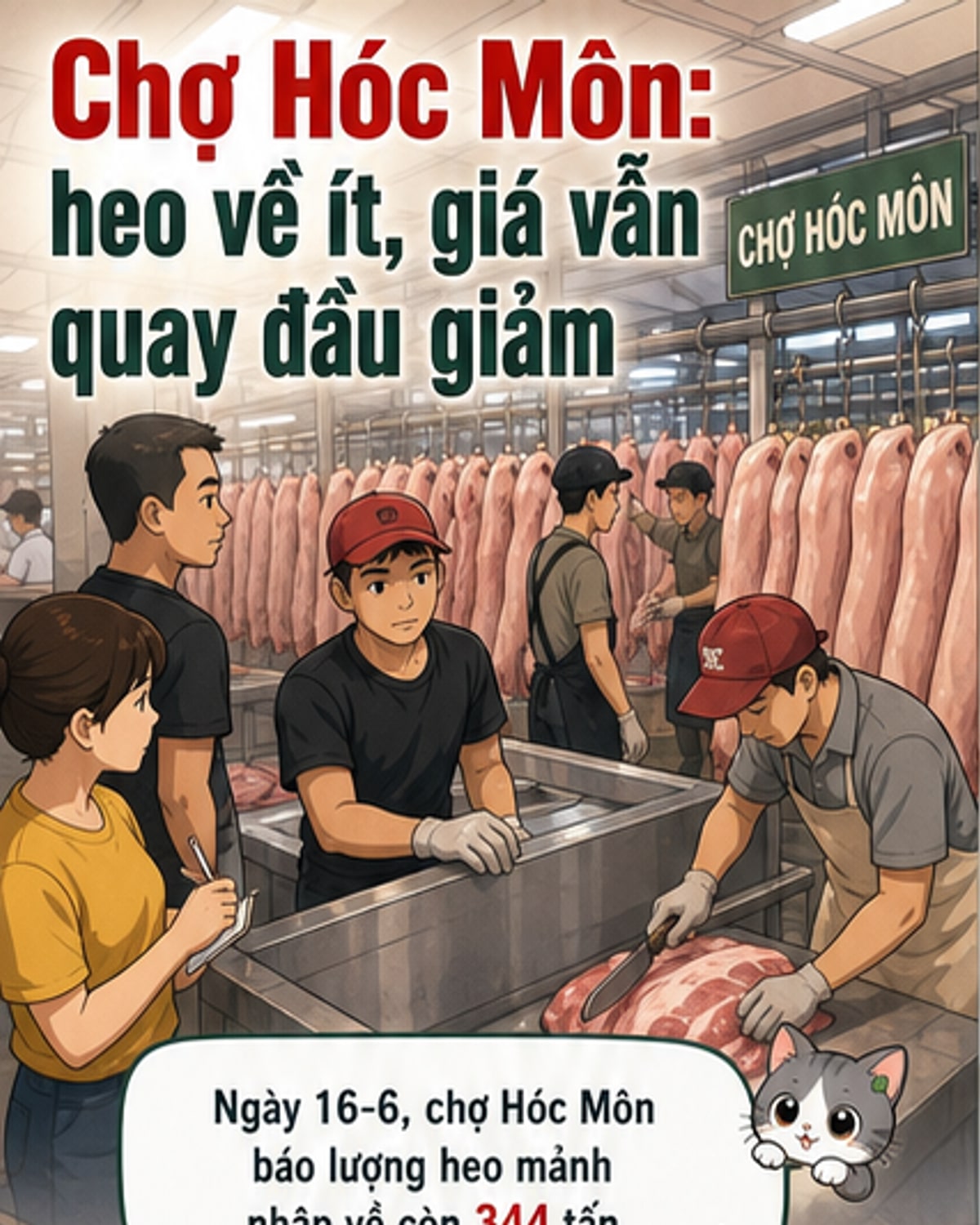 Giá heo hơi quay đầu giảm