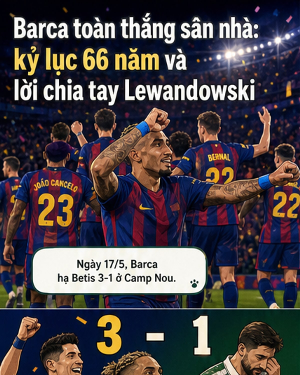 Barca lập kỳ tích sân nhà sau 66 năm