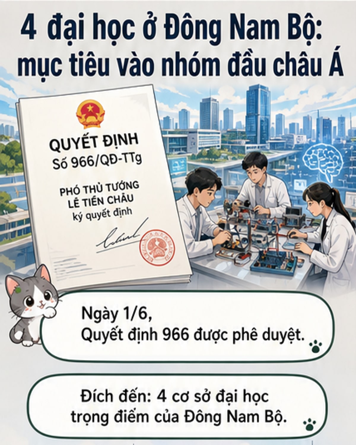 4 trường ĐH Việt Nam hướng tới top 100 châu Á