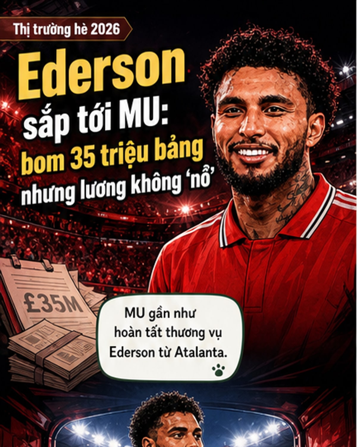 MU chi 35 triệu bảng mua tân binh Ederson
