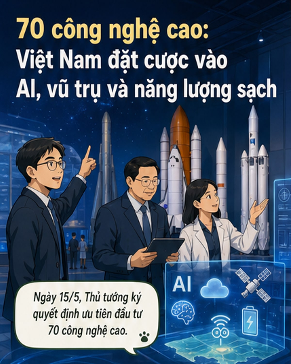 Chính phủ chọn 70 công nghệ then chốt