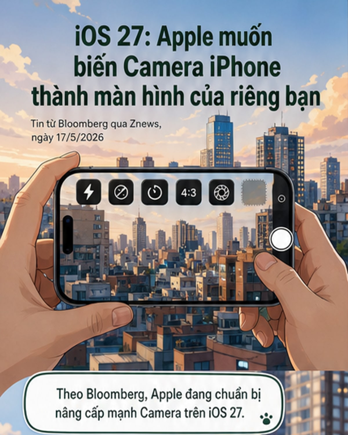 iOS 27 thay đổi lớn ứng dụng Camera và Siri