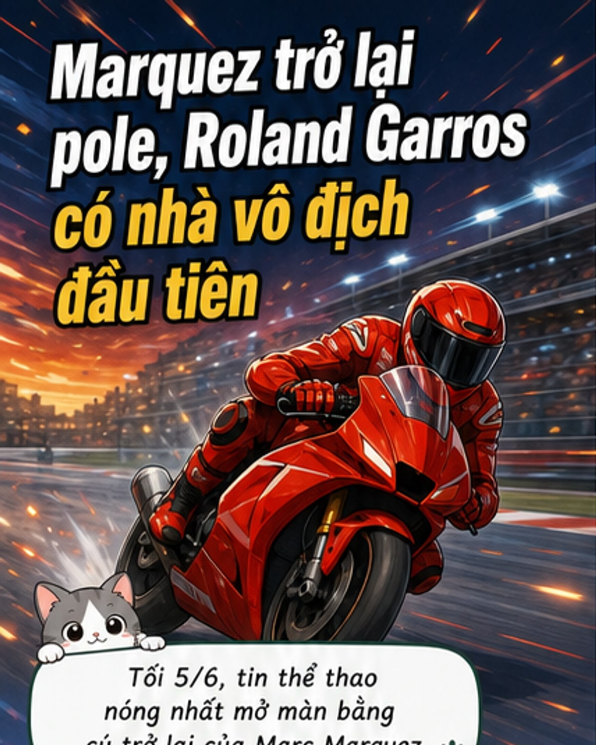 Marquez trở lại vị trí số 1, Ý vô địch đôi nam nữ tại Roland Garros