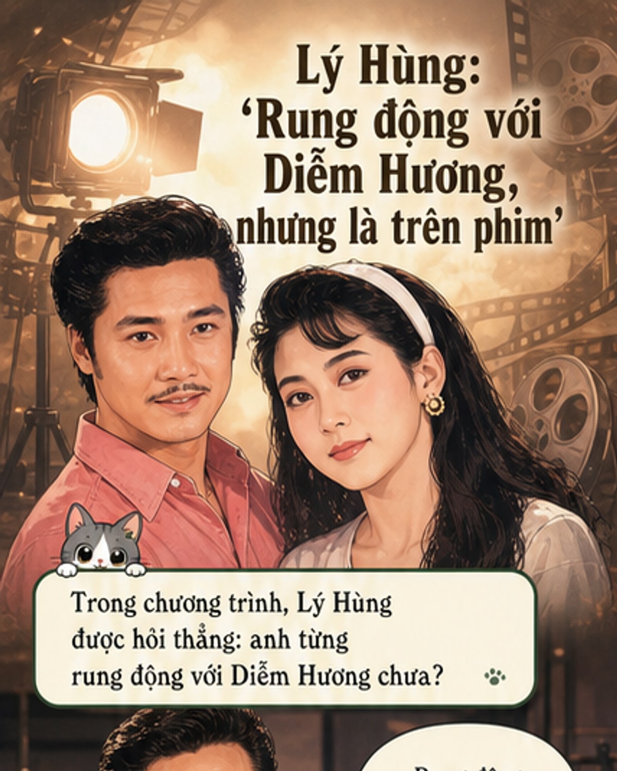 Lý Hùng lên tiếng về tin đồn tình cảm với Diễm Hương