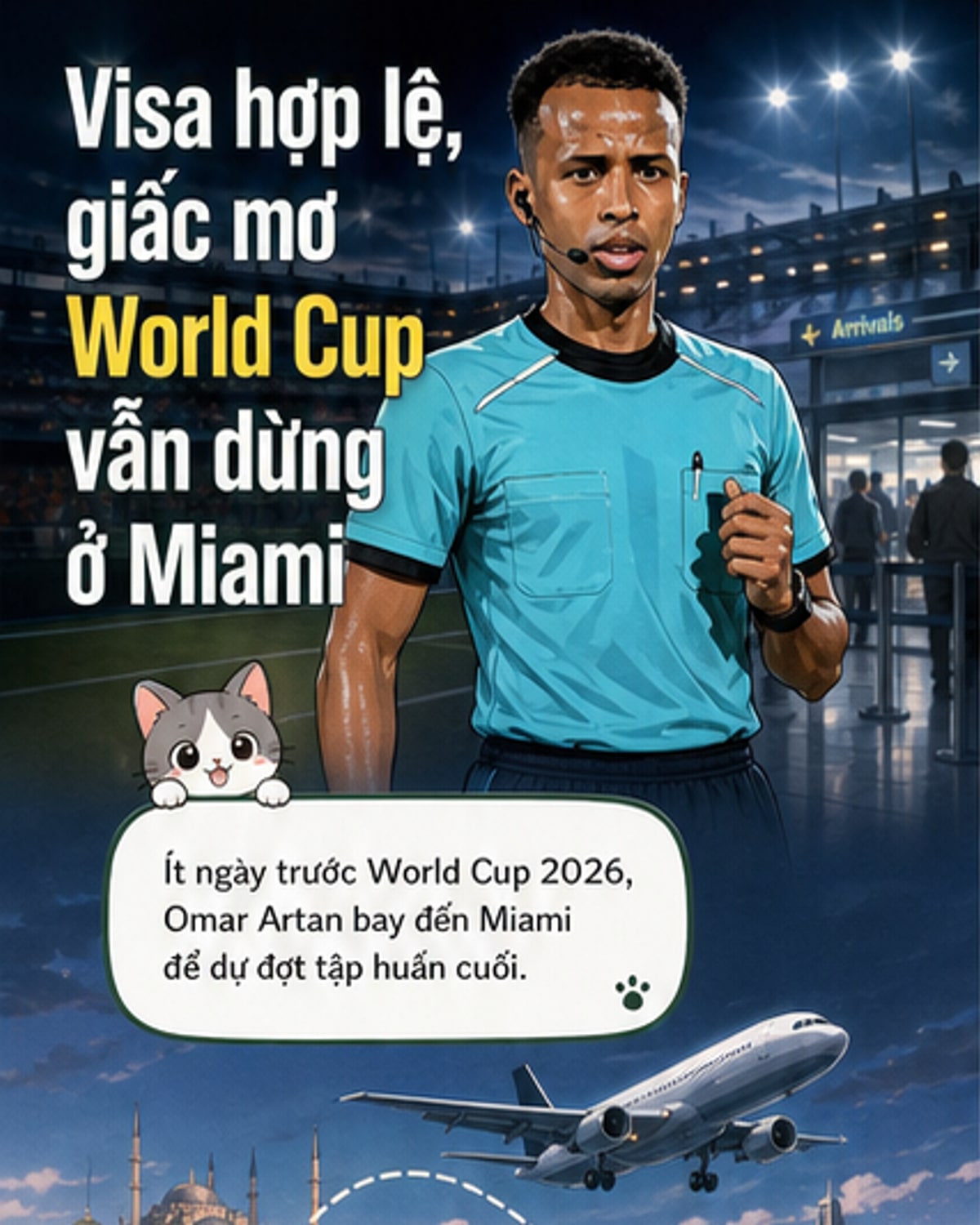 Trọng tài châu Phi lỡ World Cup vì Mỹ từ chối nhập cảnh
