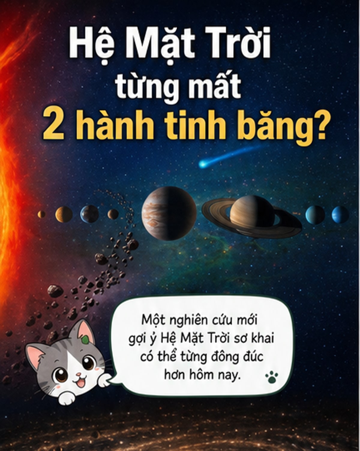 Hệ Mặt Trời từng có thêm 2 hành tinh?