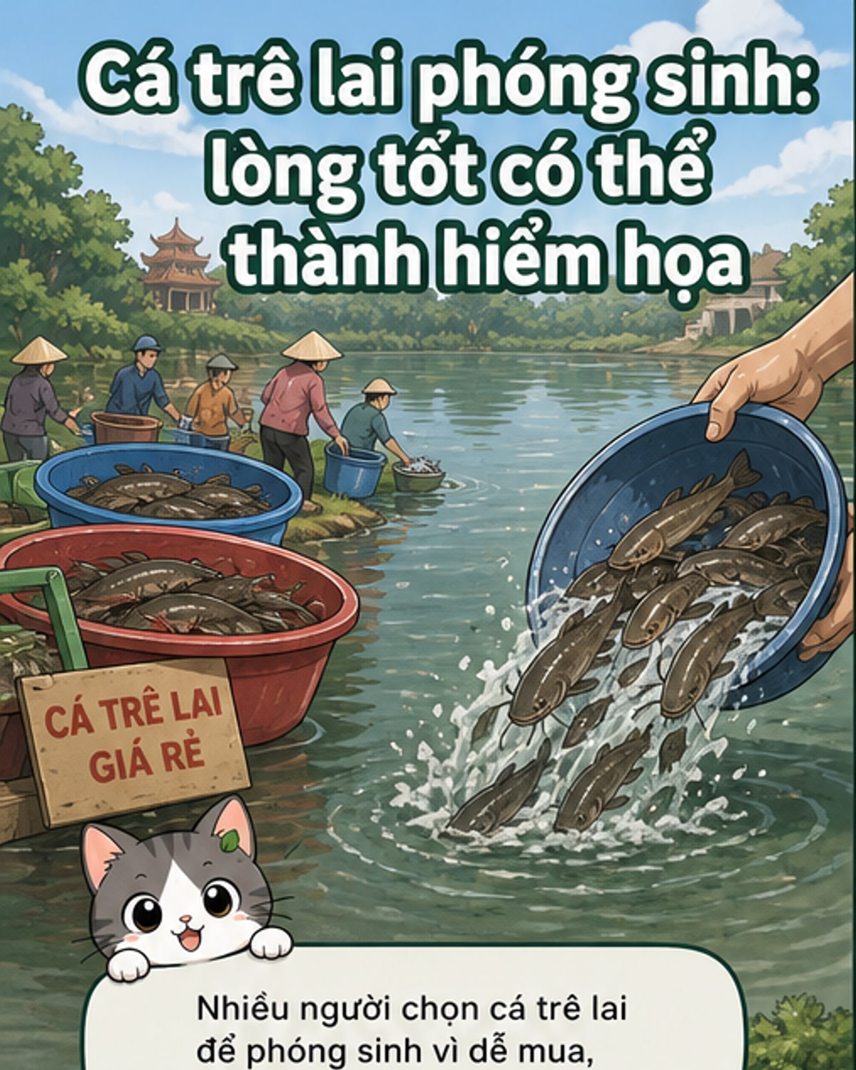 Cá trê lai giá rẻ, dễ mua – nhưng hại hệ sinh thái