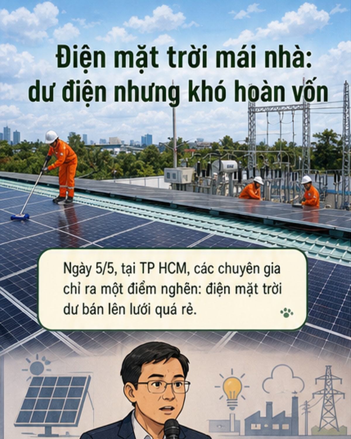 Giá mua điện mặt trời dư quá rẻ