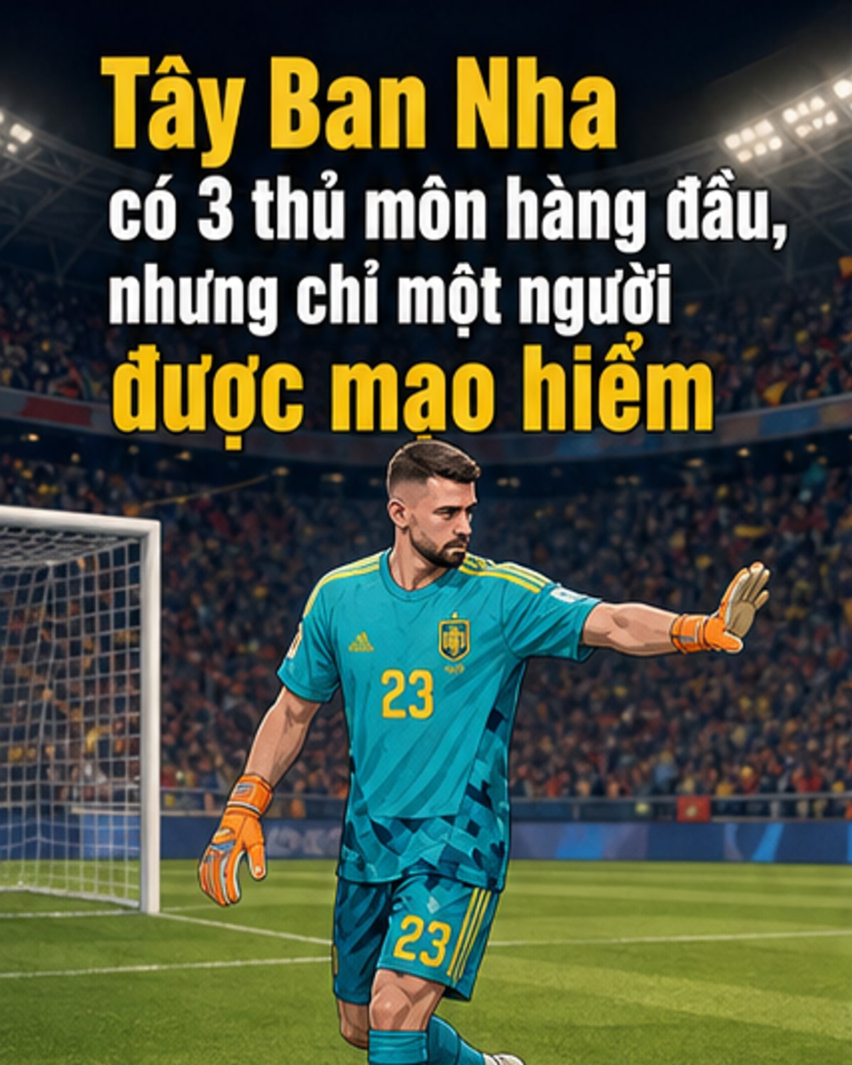 Ba thủ môn Tây Ban Nha: Unai Simon bắt chính, David Raya và Joan Garcia ngồi dự bị, dù cả ba đều xuất sắc