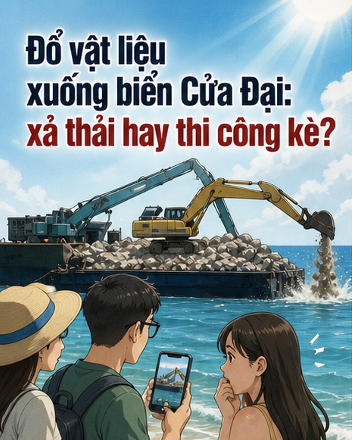 Đổ vật liệu xuống biển ở Đà Nẵng: Sự thật sau nghi vấn lấn biển