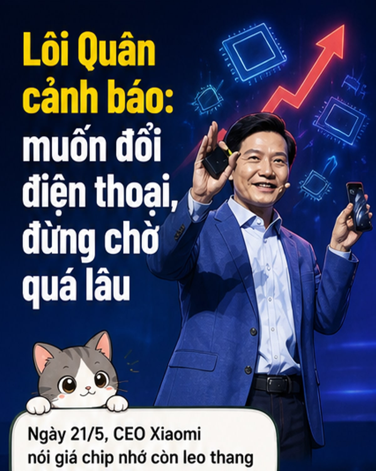 CEO Xiaomi cảnh báo nên đổi điện thoại sớm