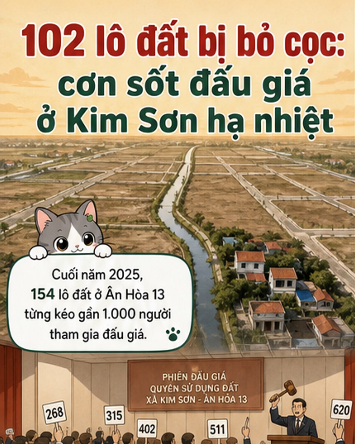 Hơn 66% lô đất bị bỏ cọc sau cơn sốt