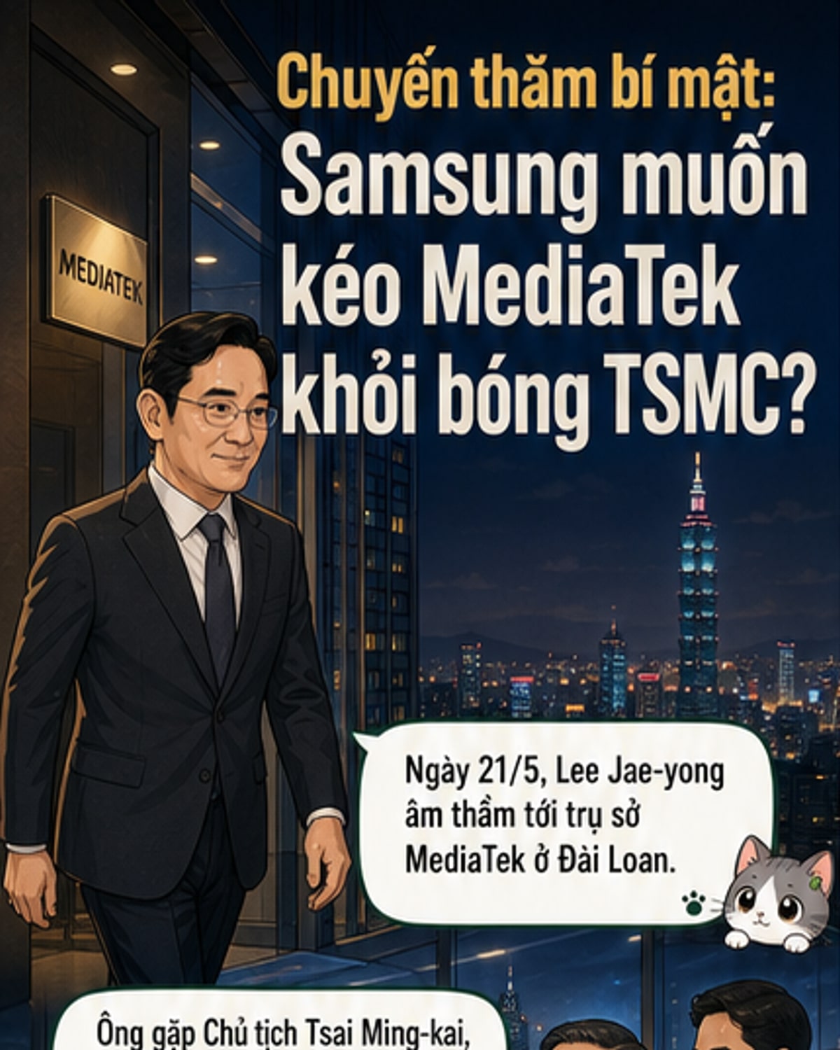Chủ tịch Samsung bất ngờ thăm MediaTek