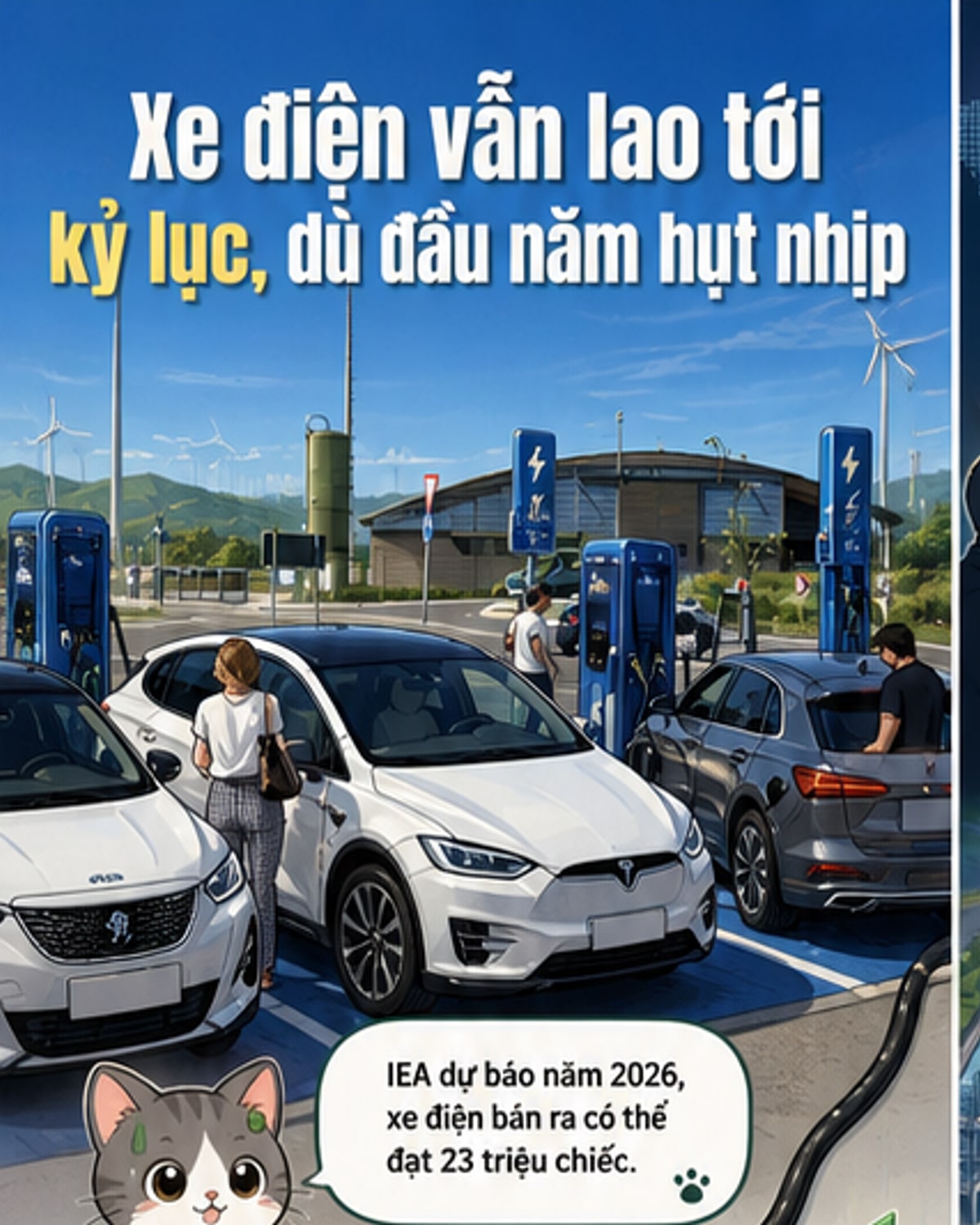 Xe điện toàn cầu sắp chạm mốc 23 triệu