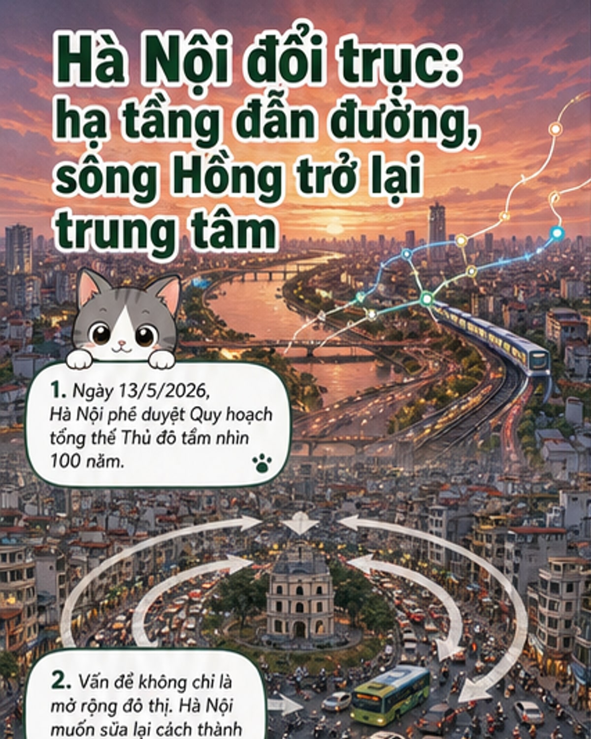 Hạ tầng dẫn dắt không gian Hà Nội mới