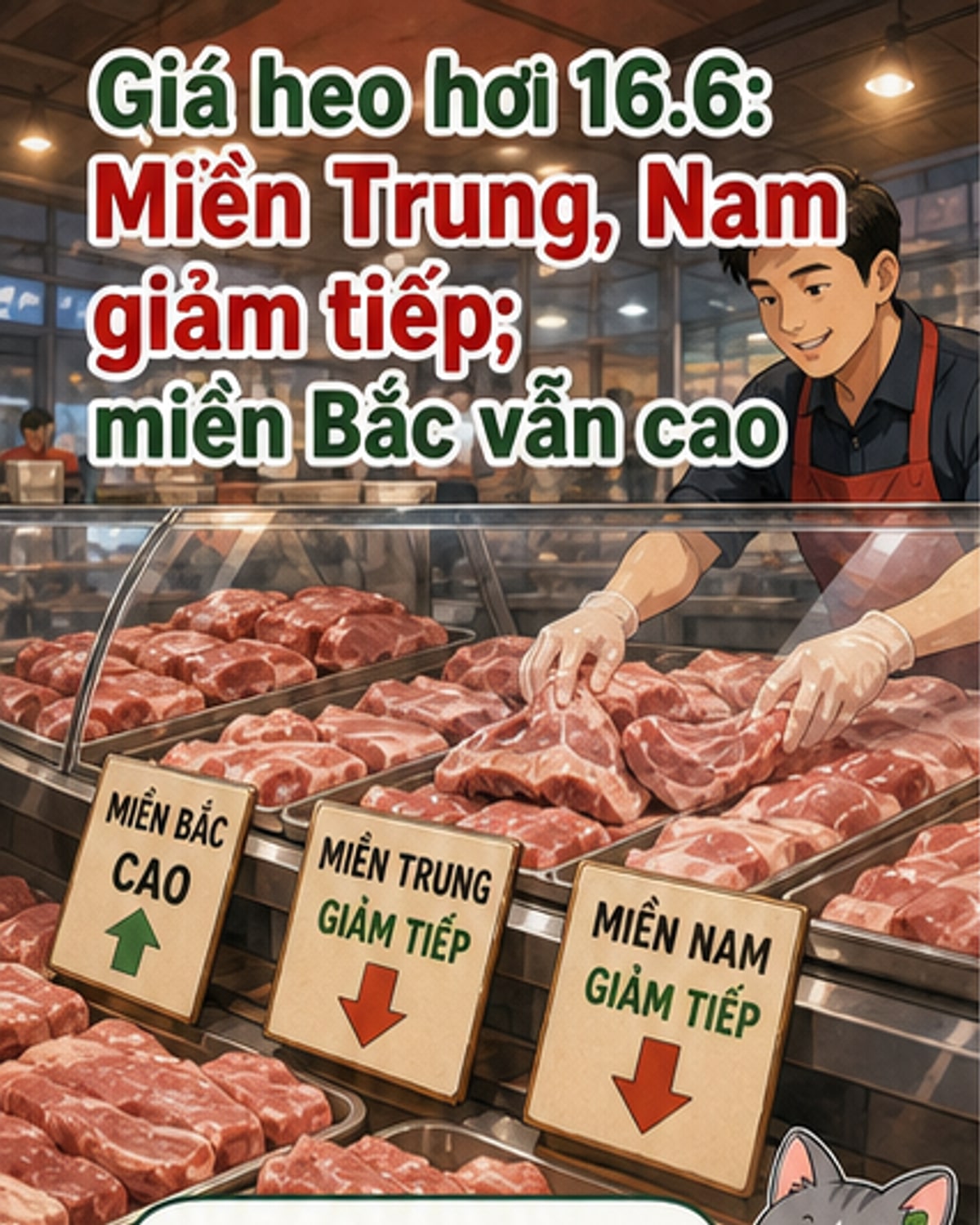 Giá heo hơi tiếp tục giảm sâu