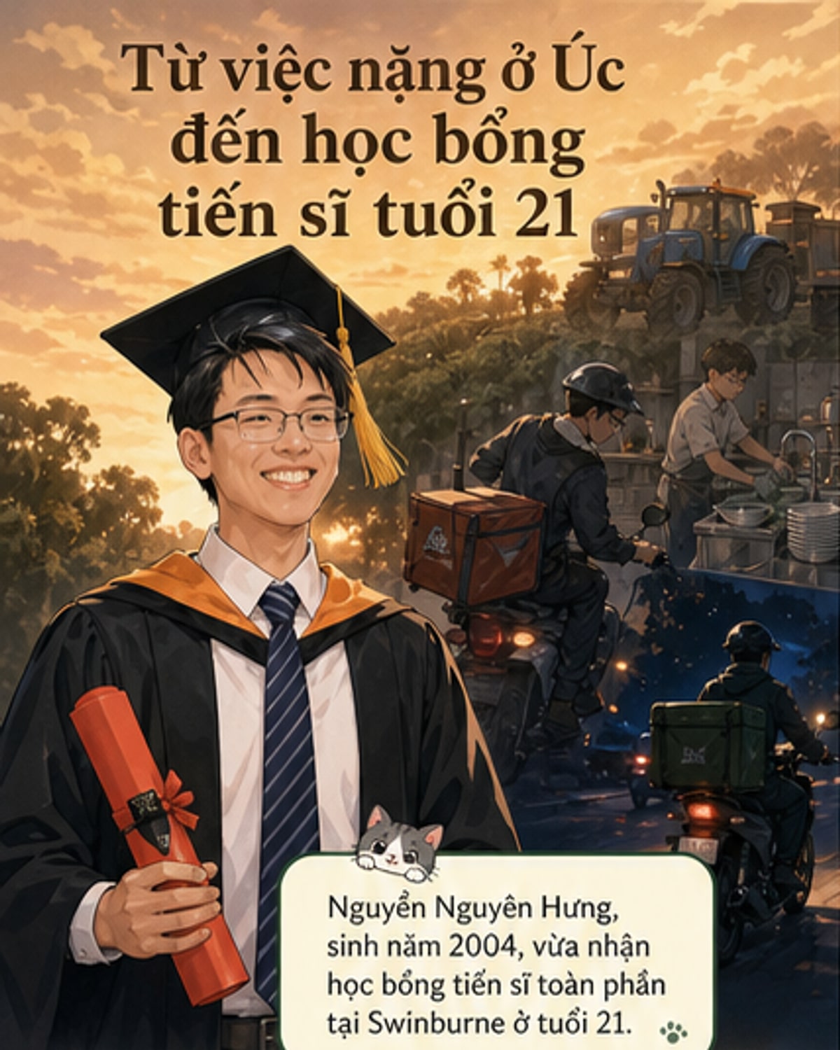 Từ xúc than đến tiến sĩ AI ở tuổi 21