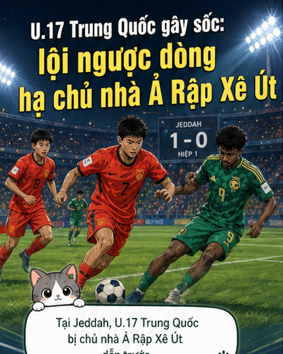 U.17 Trung Quốc lội ngược dòng vào bán kết