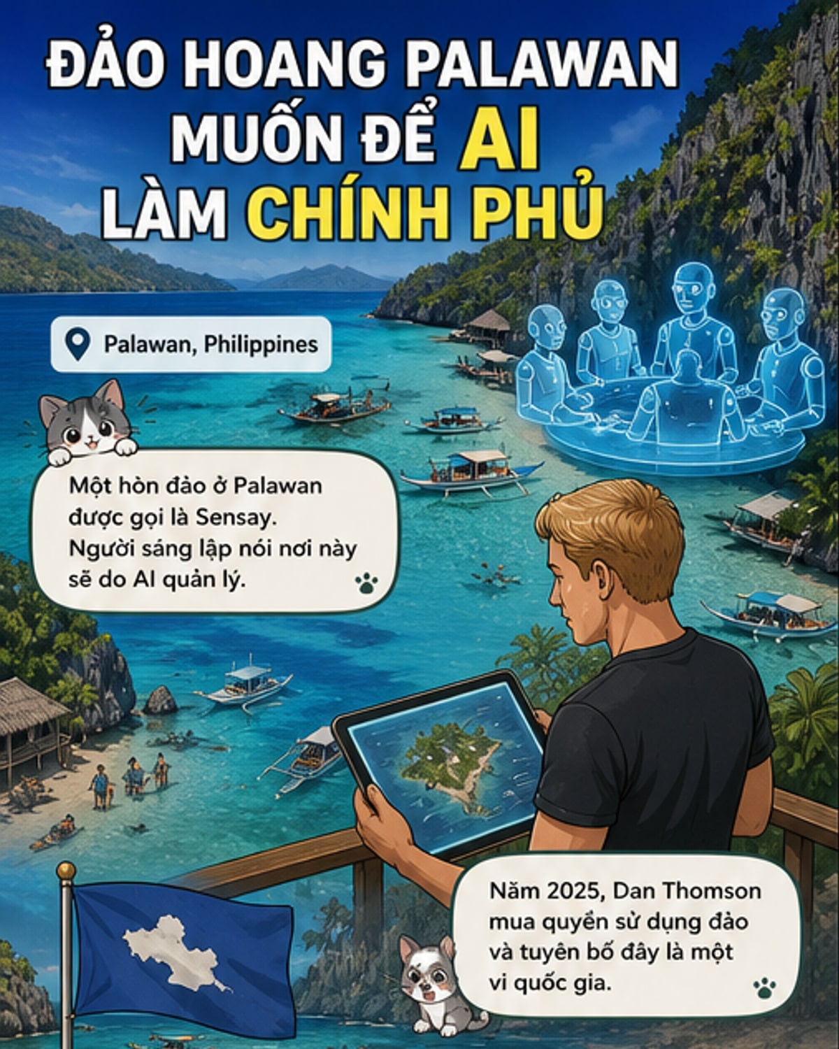 Đảo hoang thành quốc gia AI đầu tiên