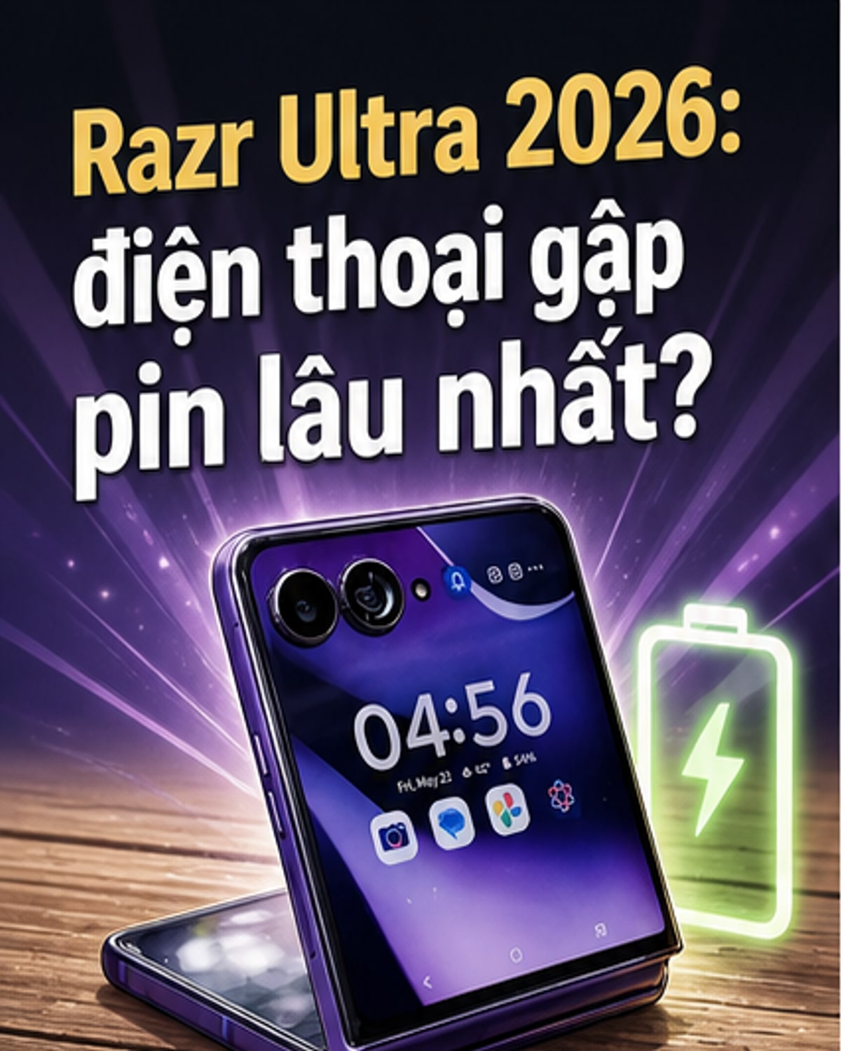 Razr Ultra 2026 có pin lâu nhất