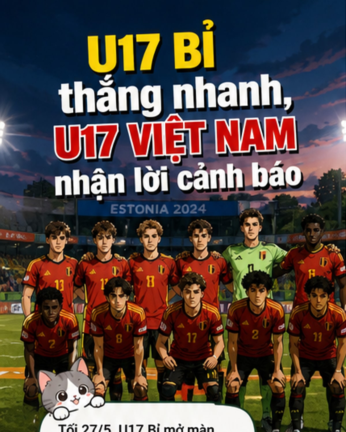 U17 Bỉ thắng đậm Croatia